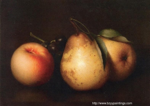 Still Life: Two Pears a Peach and Grapes.jpg
