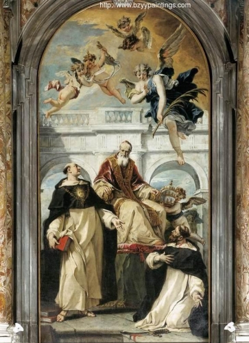 Pope Pius V with Saints Thomas Aquinas and Martyr Peter.jpg